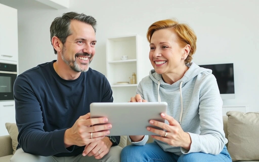 Seniorzy korzystający z mediów społecznościowych na tabletach