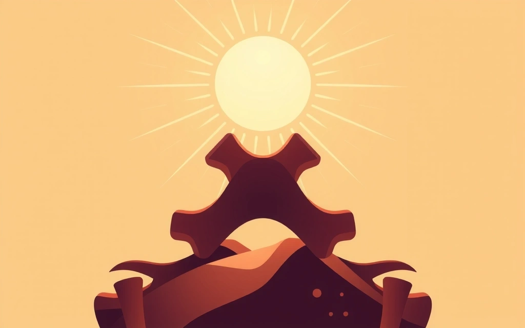 Abstrakcyjne przedstawienie słońca i mocnych kości symbolizujące witaminę D